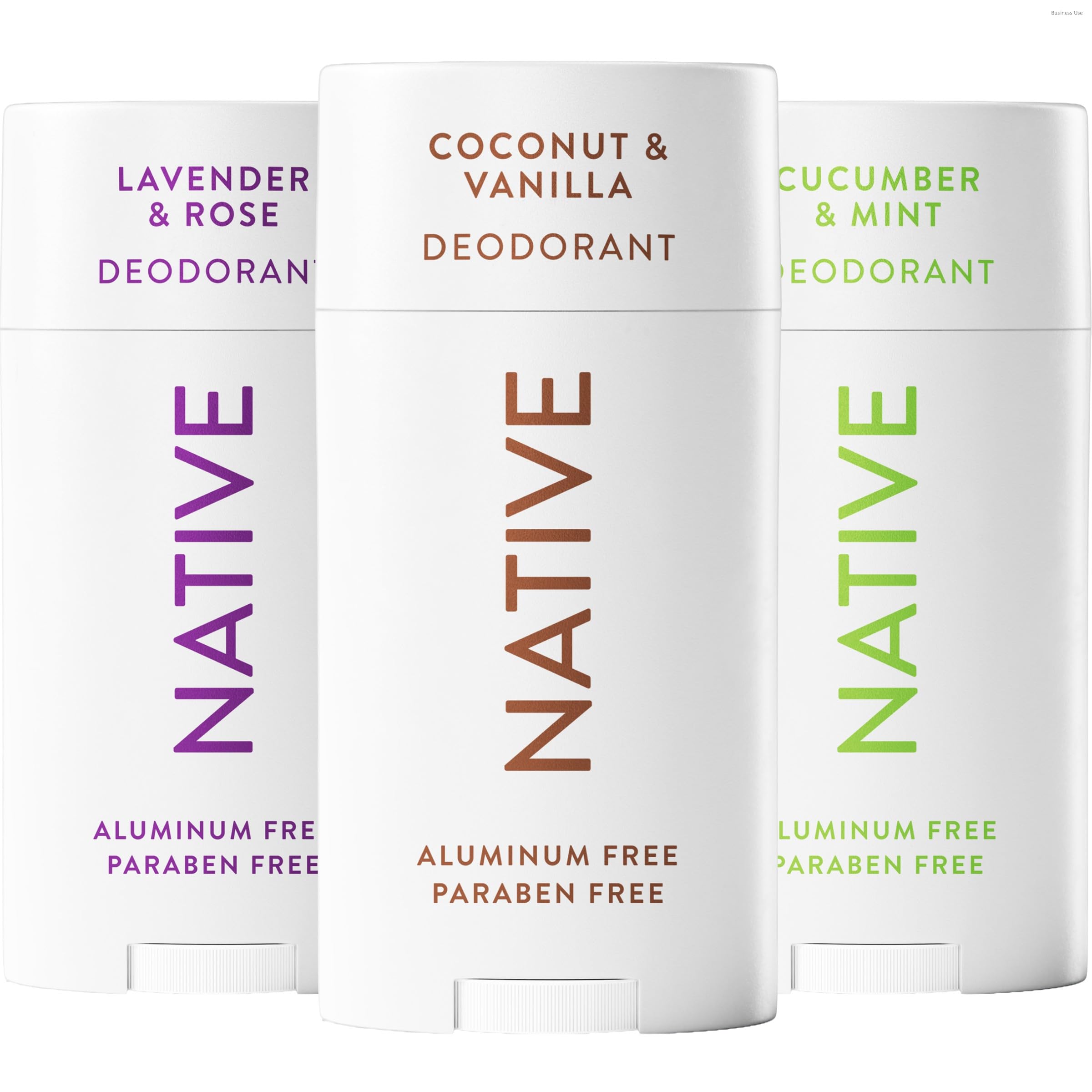 Native front packaging showing three sticks and clean design, conveys trusted freshness