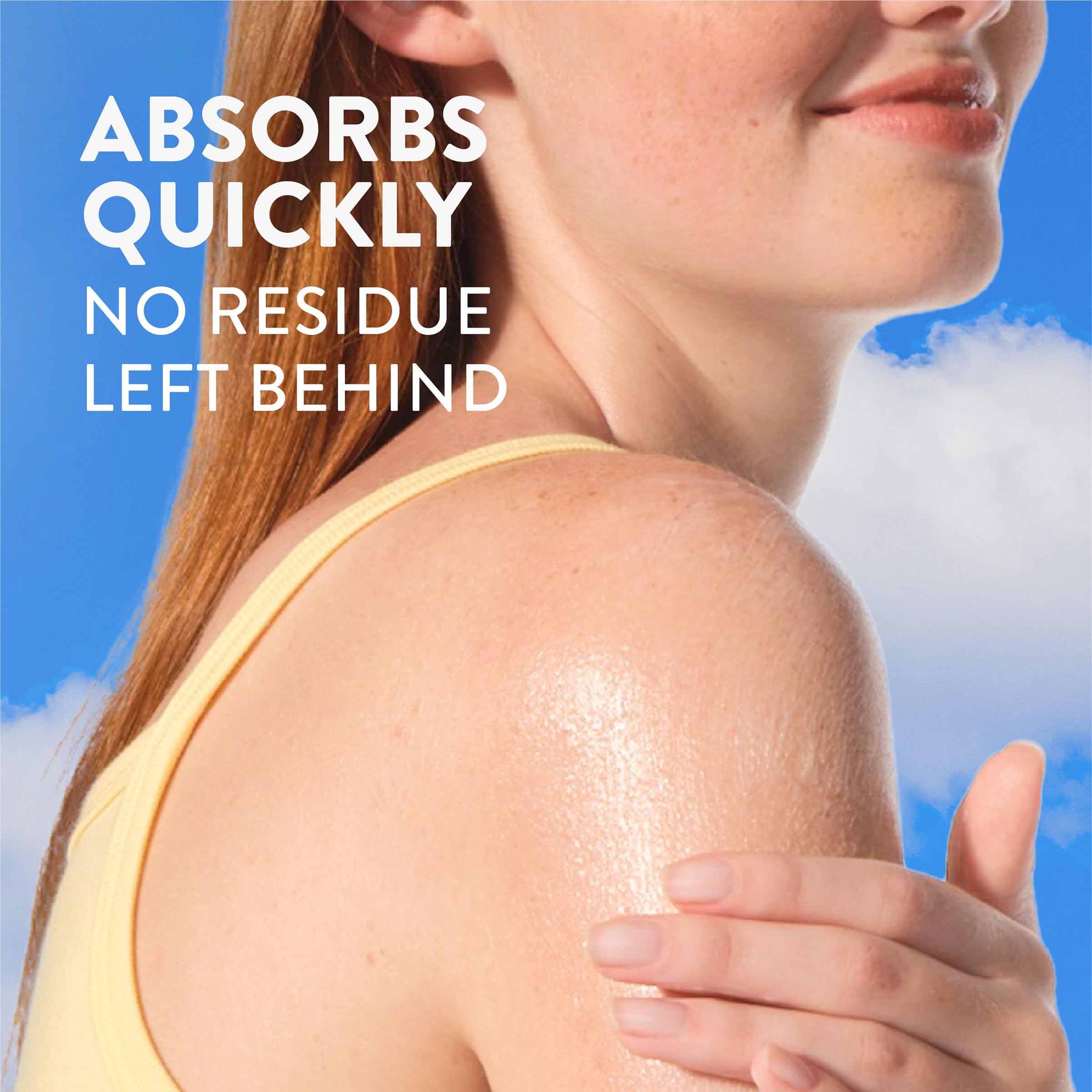 Native applied to face demonstrating quick absorption and smooth finish