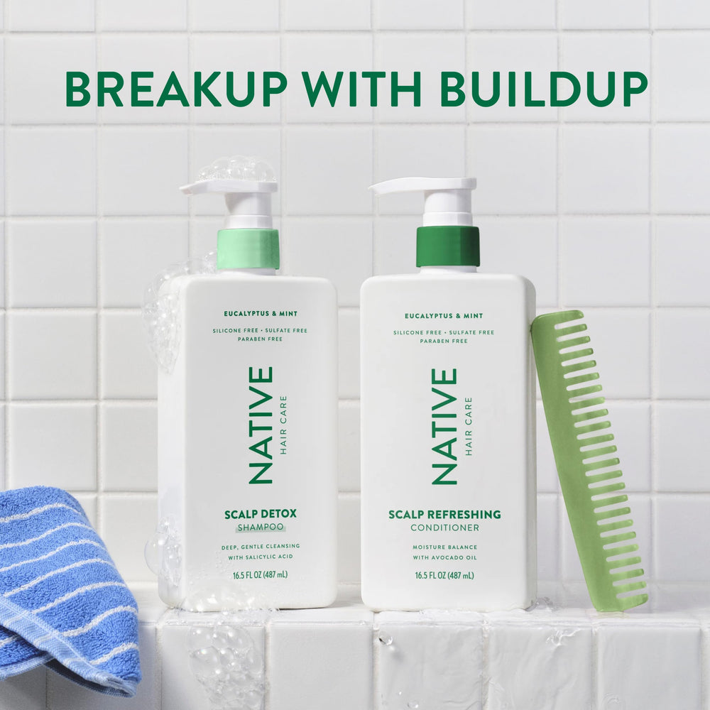 Native shampoo texture in palm showing gentle lather and cleansing power