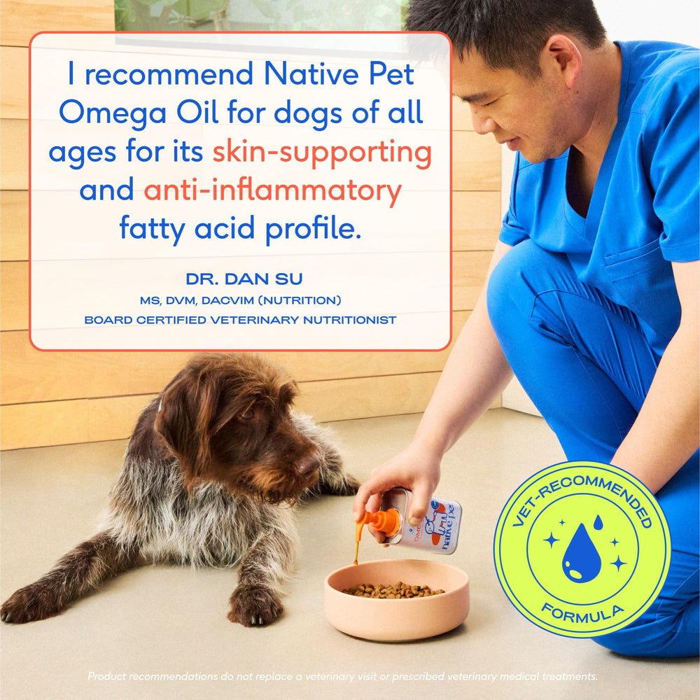 Native Pet bottle label information showing ingredients and dosage