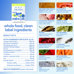 Native Pet powder close-up texture highlighting clean ingredients