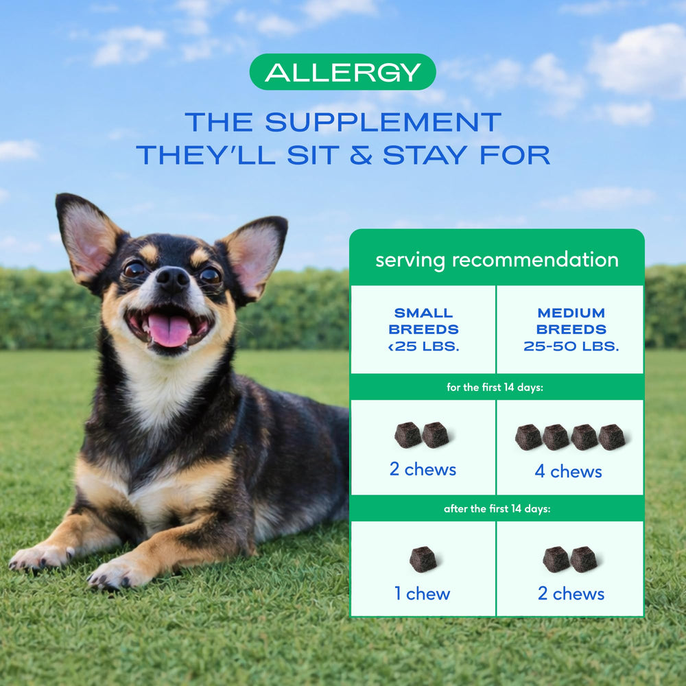 Native Pet simple dosing chart card illustrating 2-phase plan for easy daily use