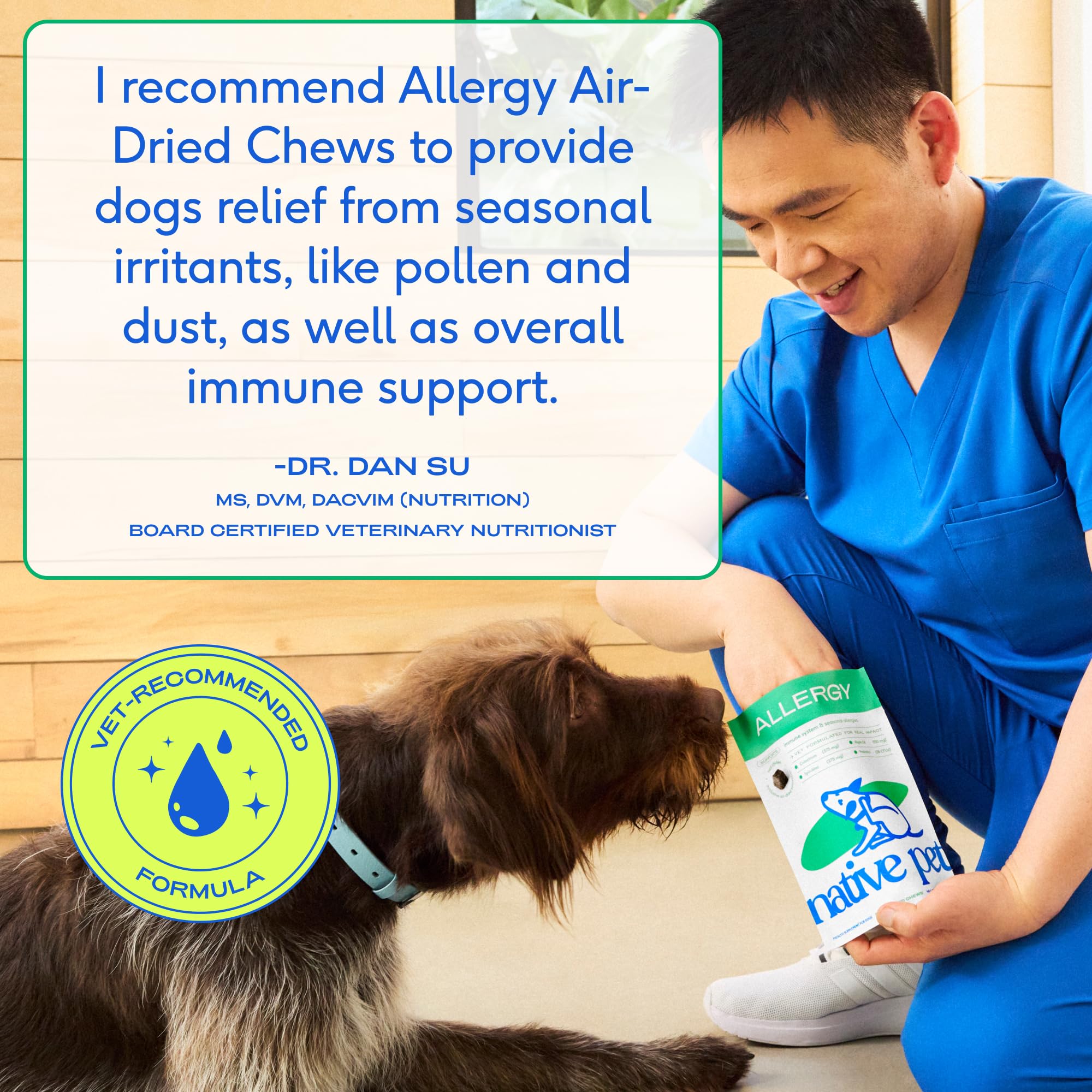 Native Pet NASC quality seal on label communicating trusted manufacturing standards