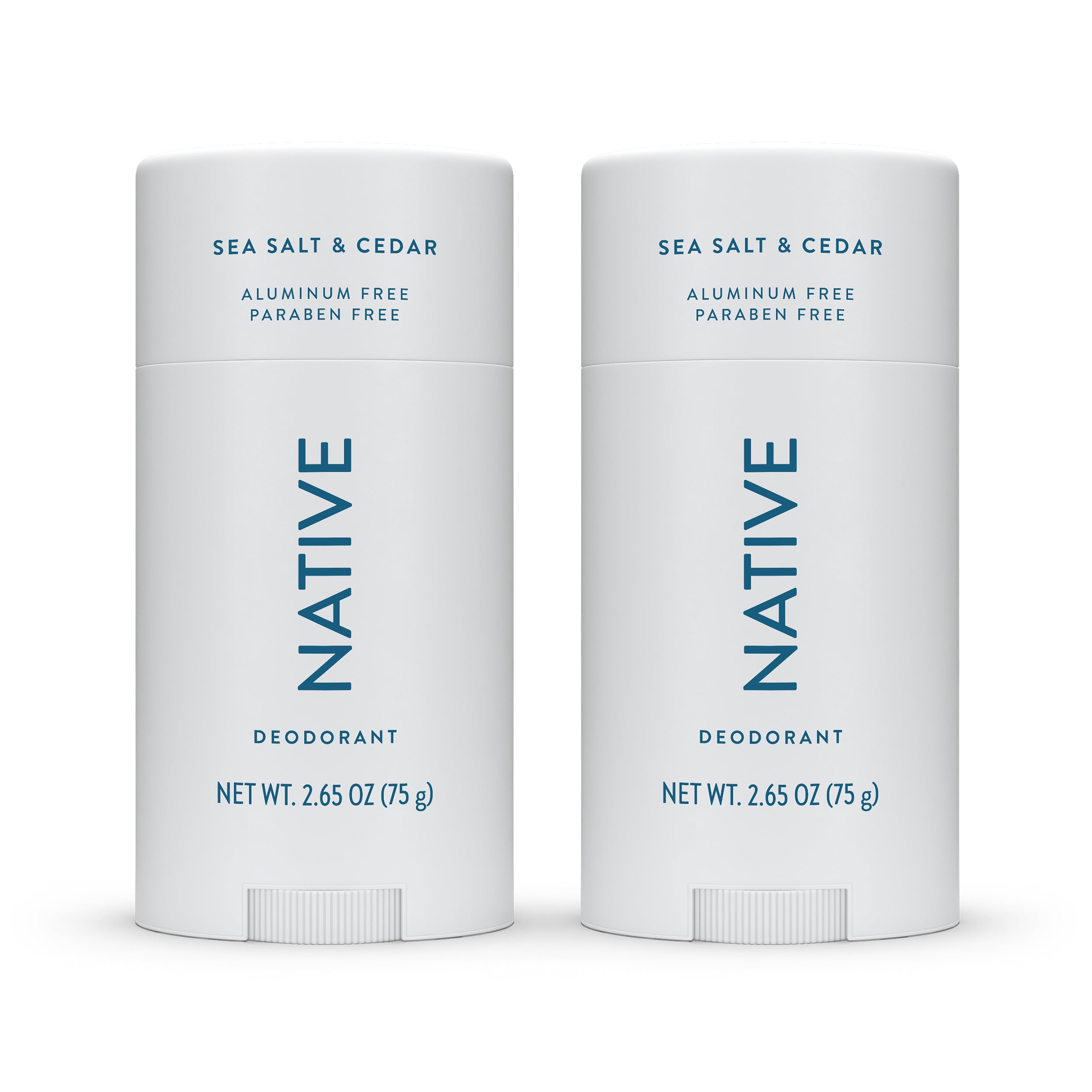 Native stick front packaging showing scent and twin pack benefits