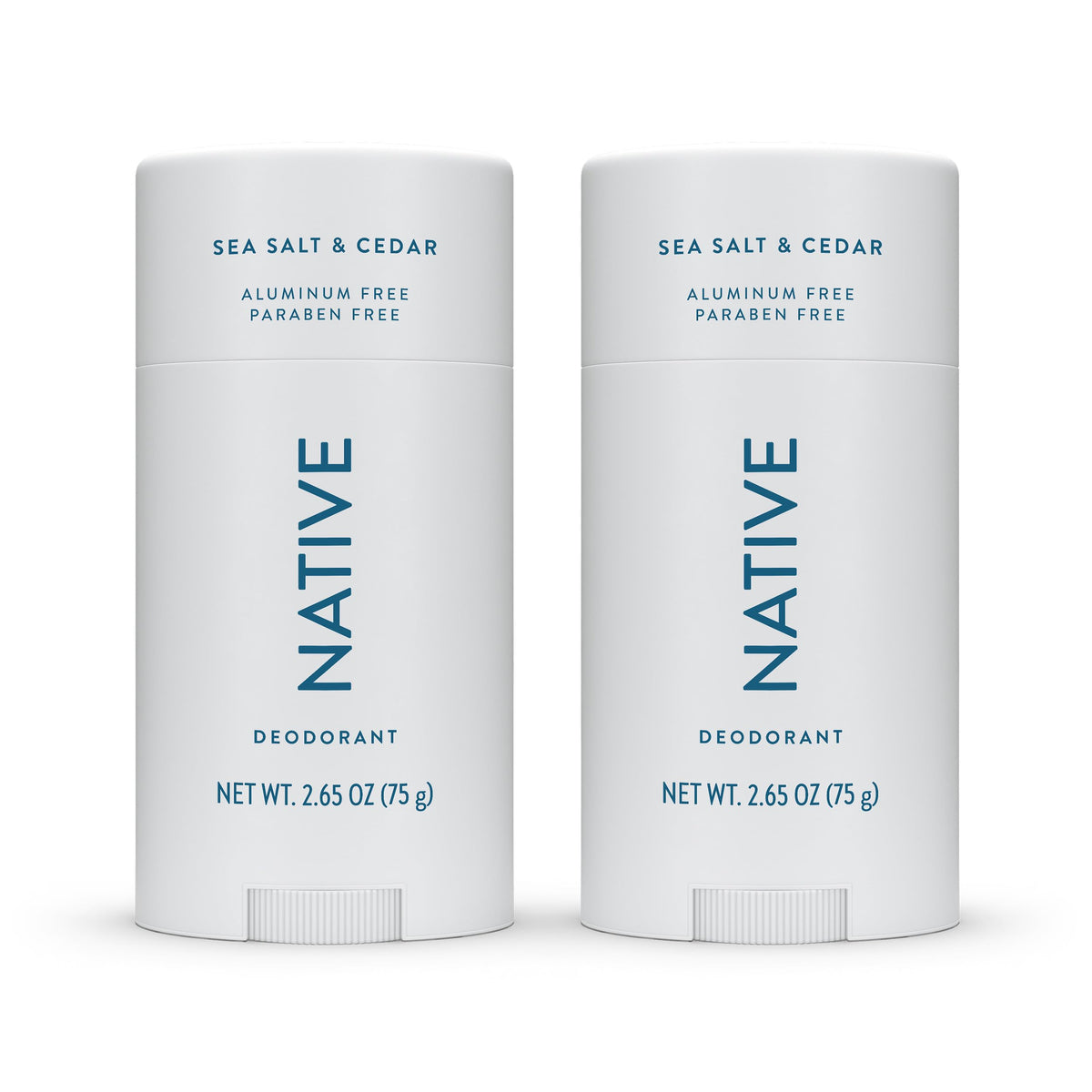 Native stick front packaging showing scent and twin pack benefits