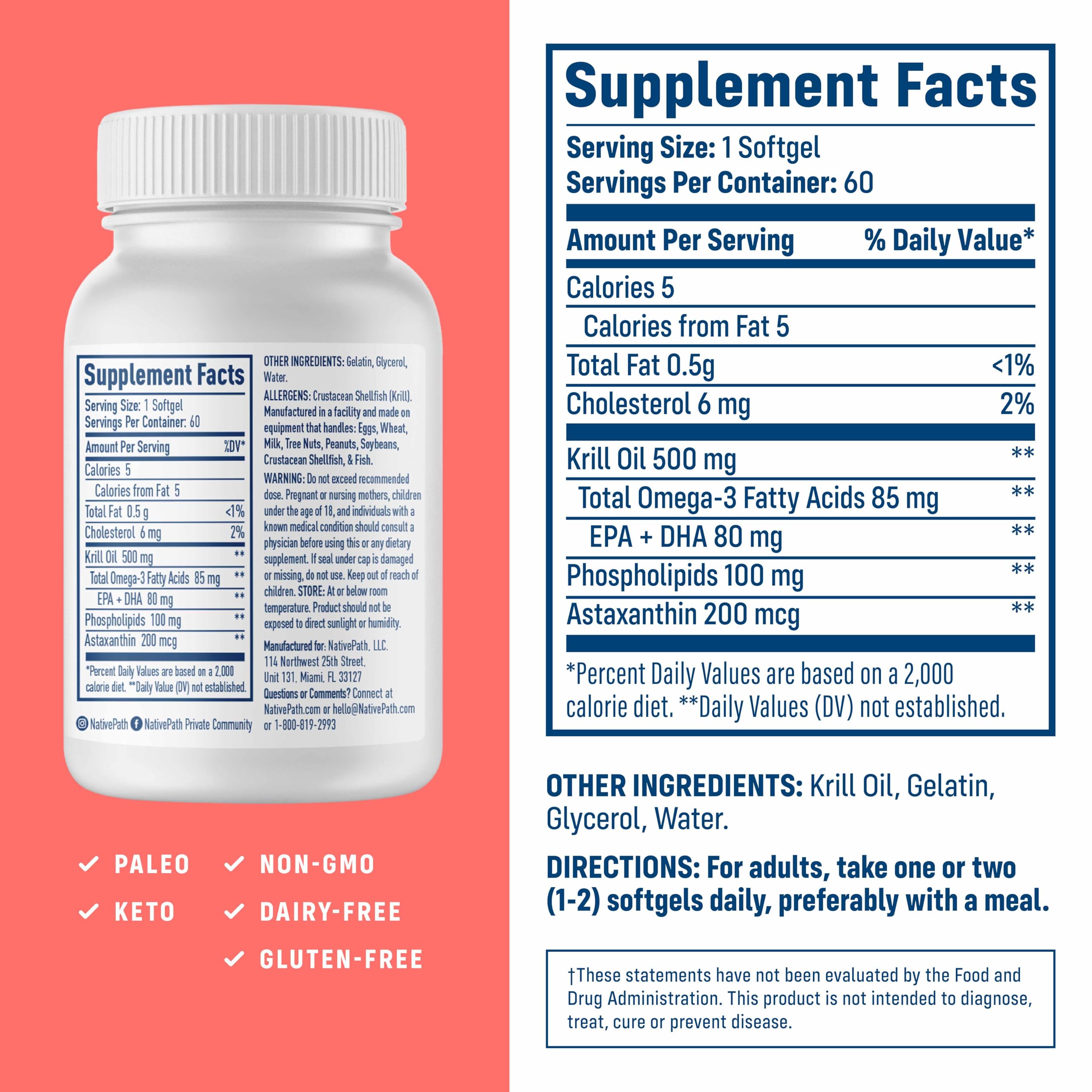 NativePath bottle pictured on kitchen table next to a healthy meal scene