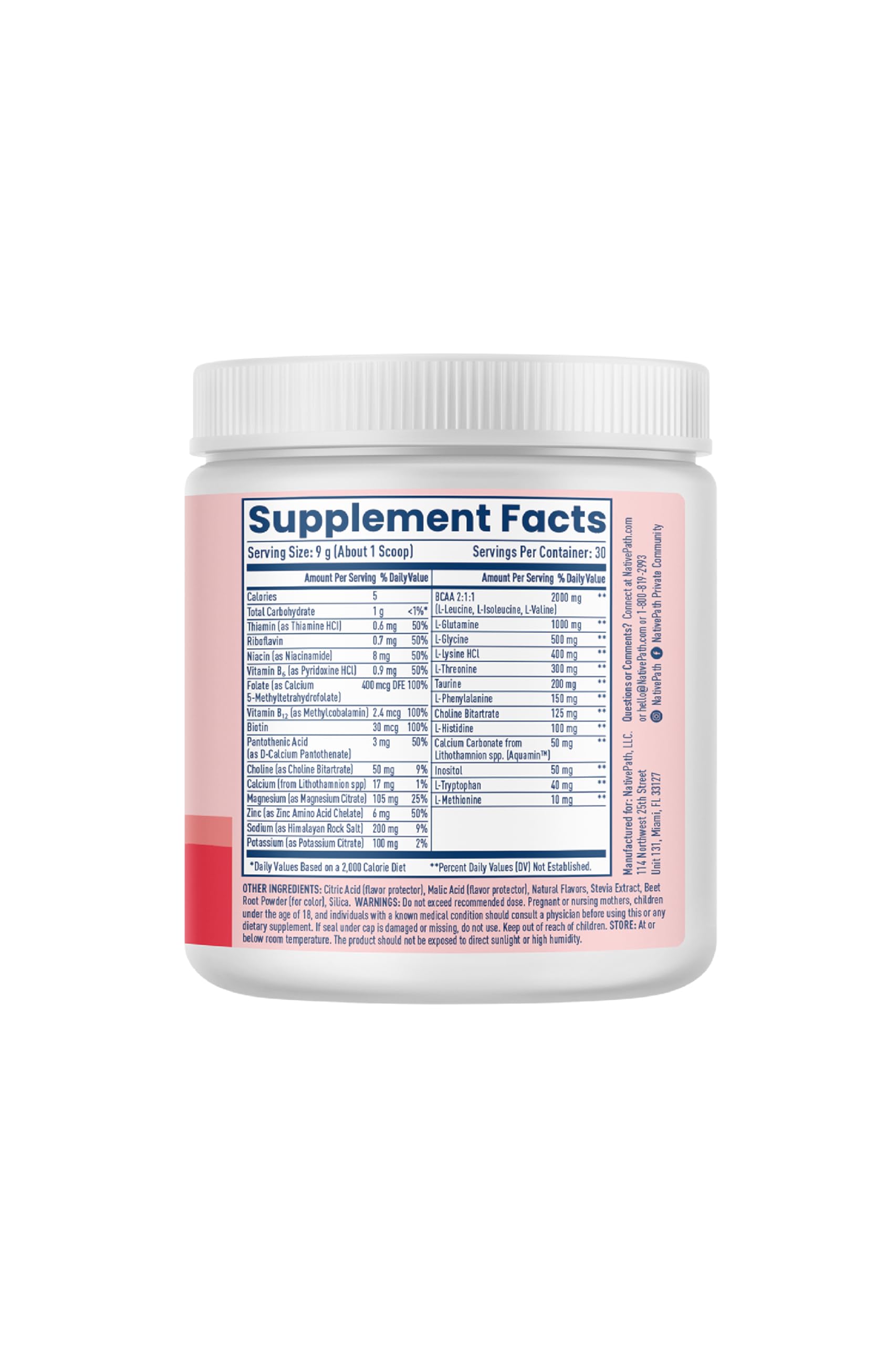 NativePath in gym bottle on workout bench showing post-workout recovery