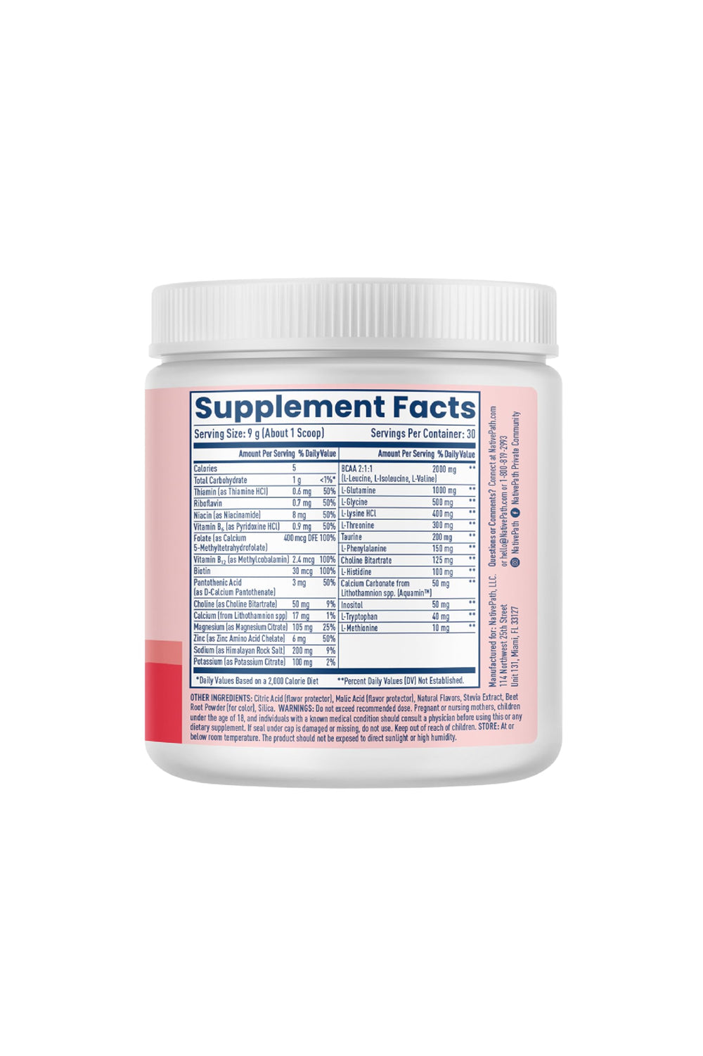 NativePath in gym bottle on workout bench showing post-workout recovery