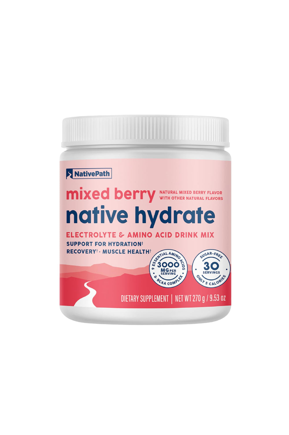 NativePath front packaging showing mixed berry tub and benefits
