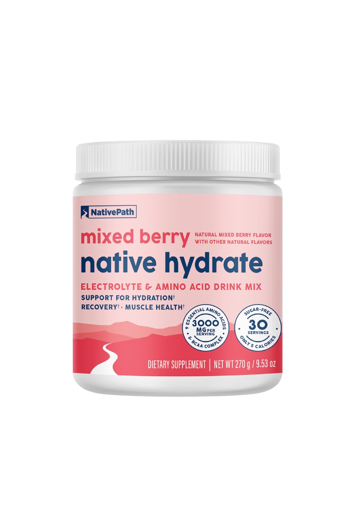 NativePath front packaging showing mixed berry tub and benefits