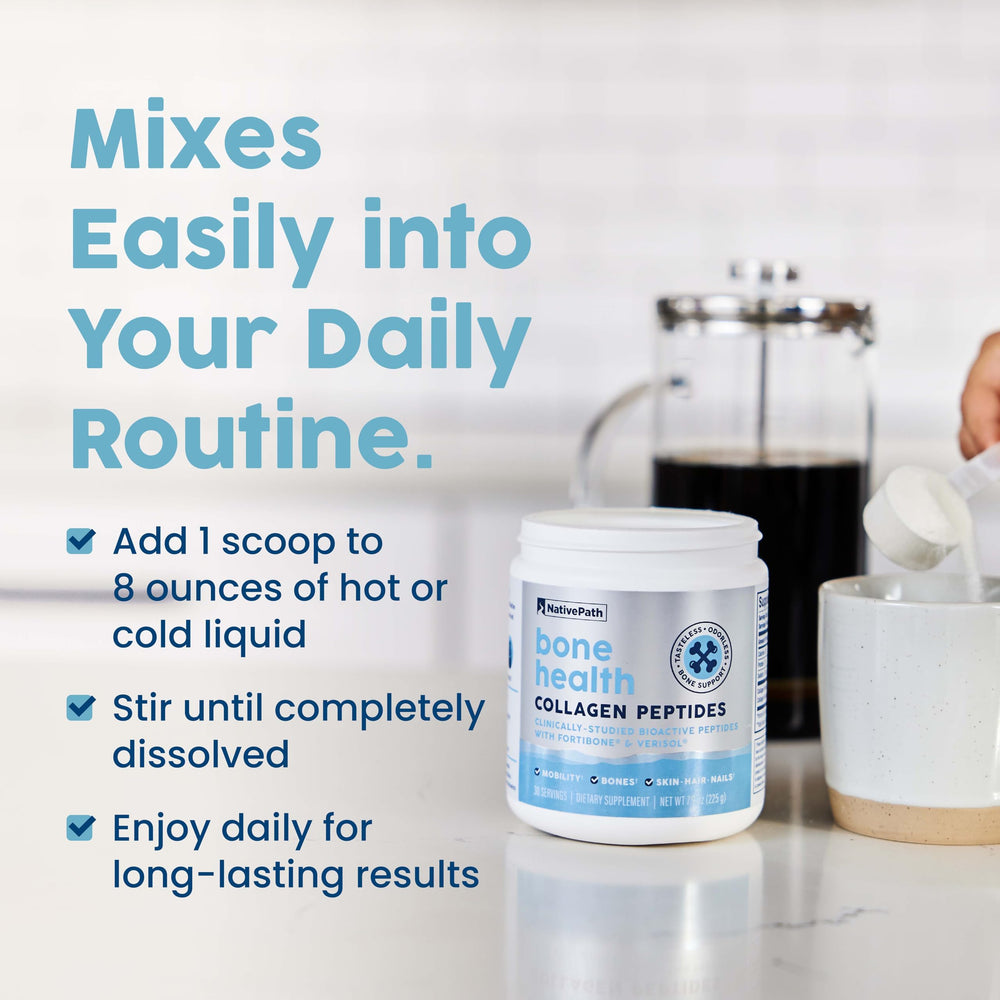 NativePath scoop beside jar showing serving size and portion clarity