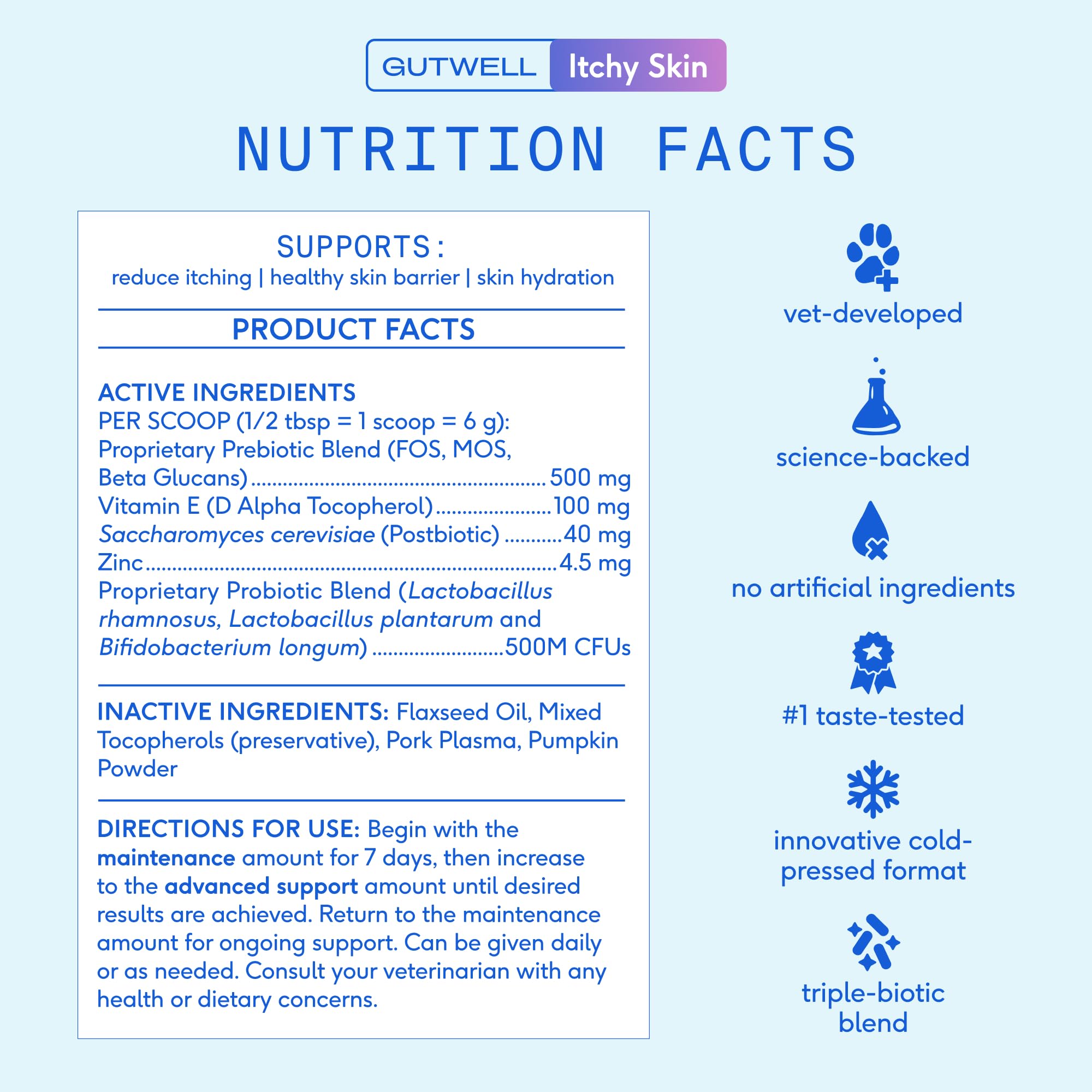 Native Pet ingredient label showing probiotics and prebiotics for transparency