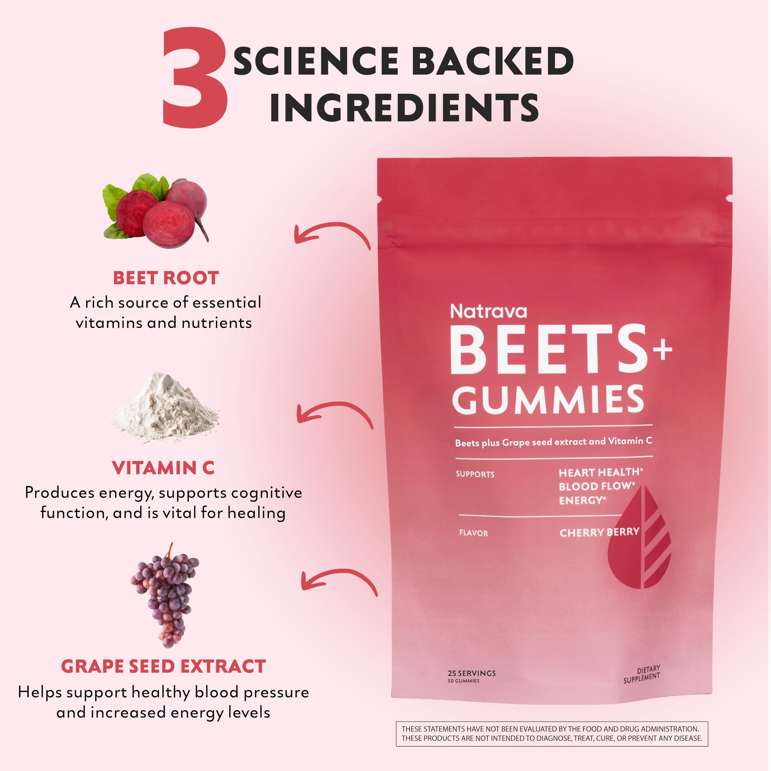 Natrava supplement facts and ingredients label emphasizing transparency and third-party testing