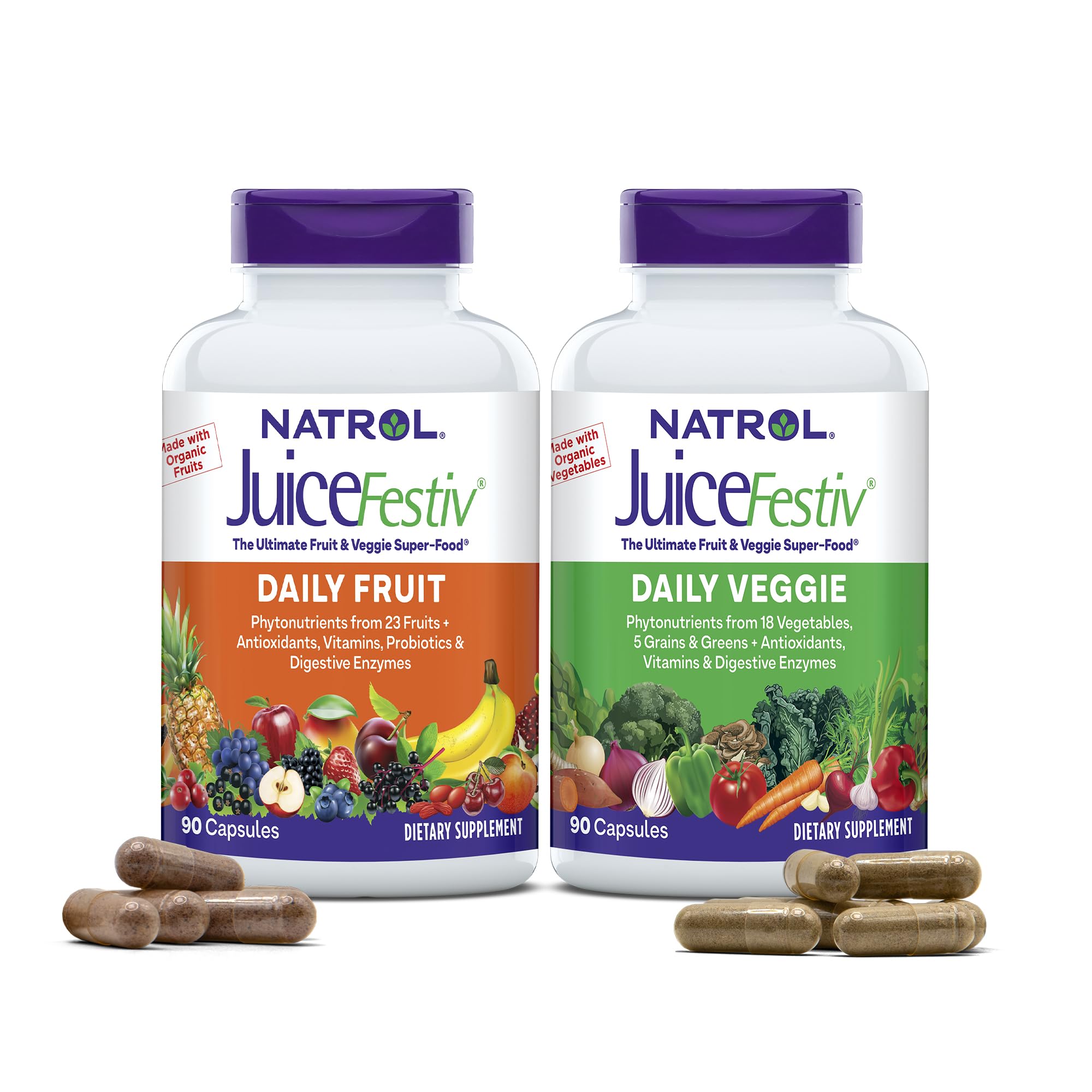 Natrol JuiceFestiv front label showing product and benefits
