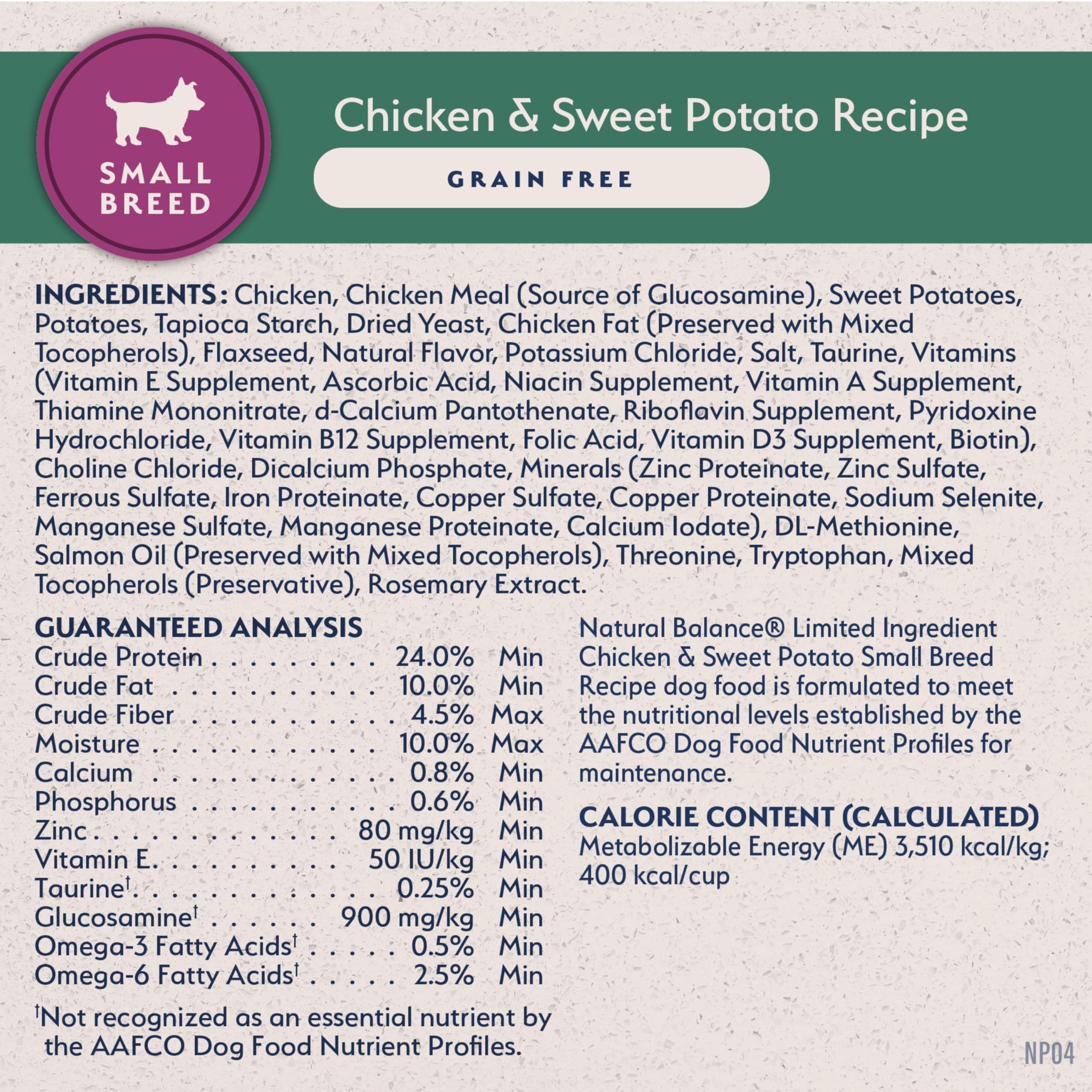 natural balance open bag with kibble illustrating freshness and quantity