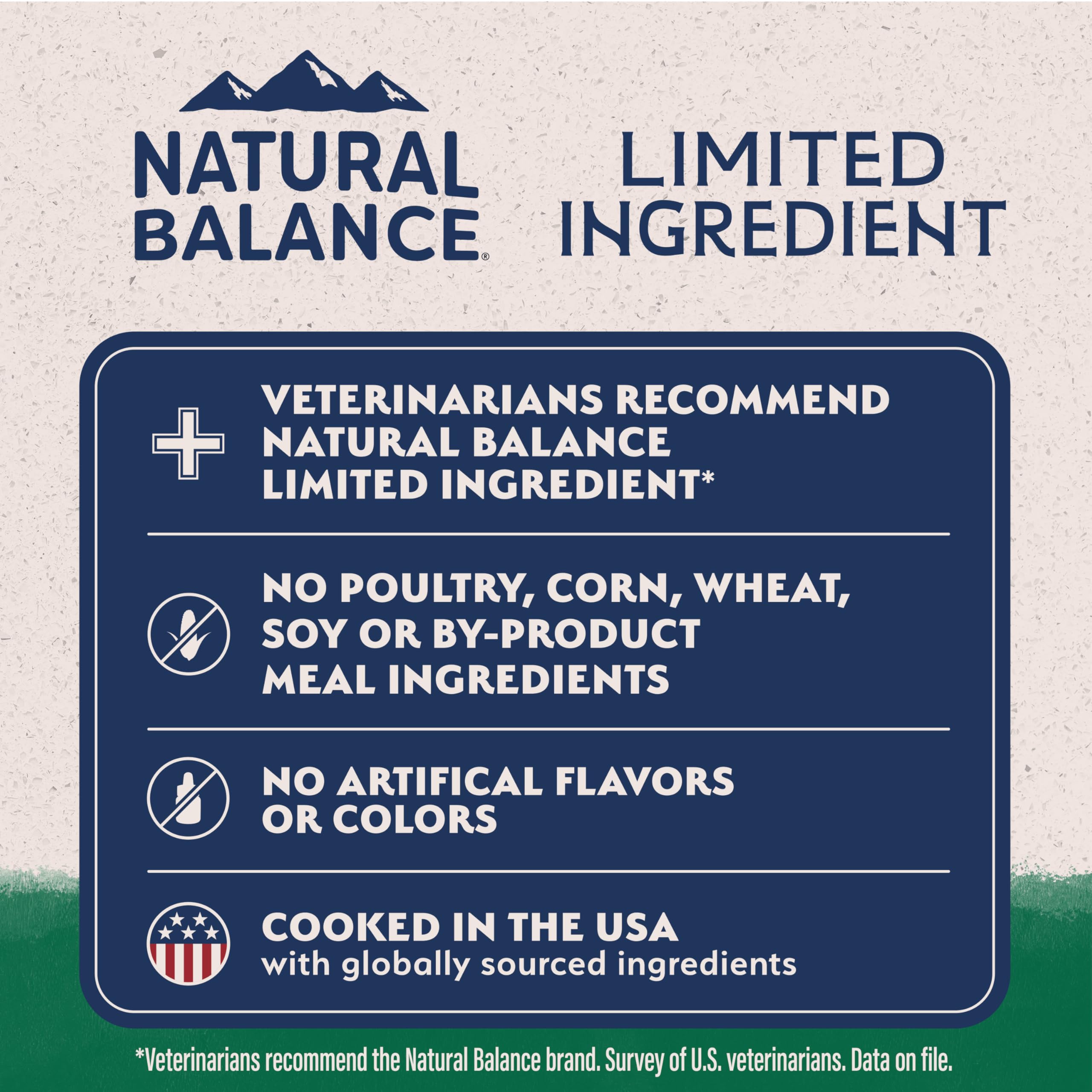 Natural Balance brown rice detail illustrating gentle carbohydrate source
