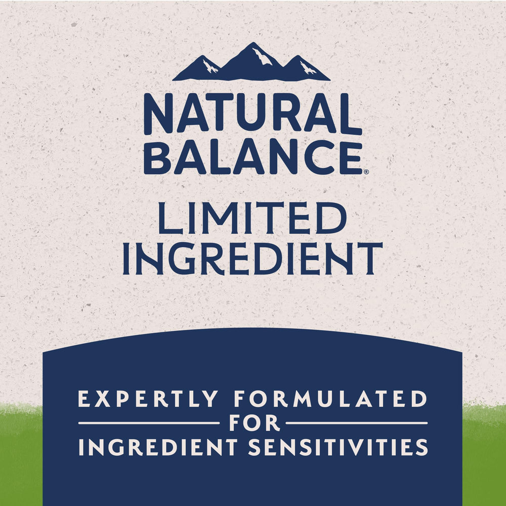 Natural Balance dog enjoying kibble conveying palatability and mealtime satisfaction