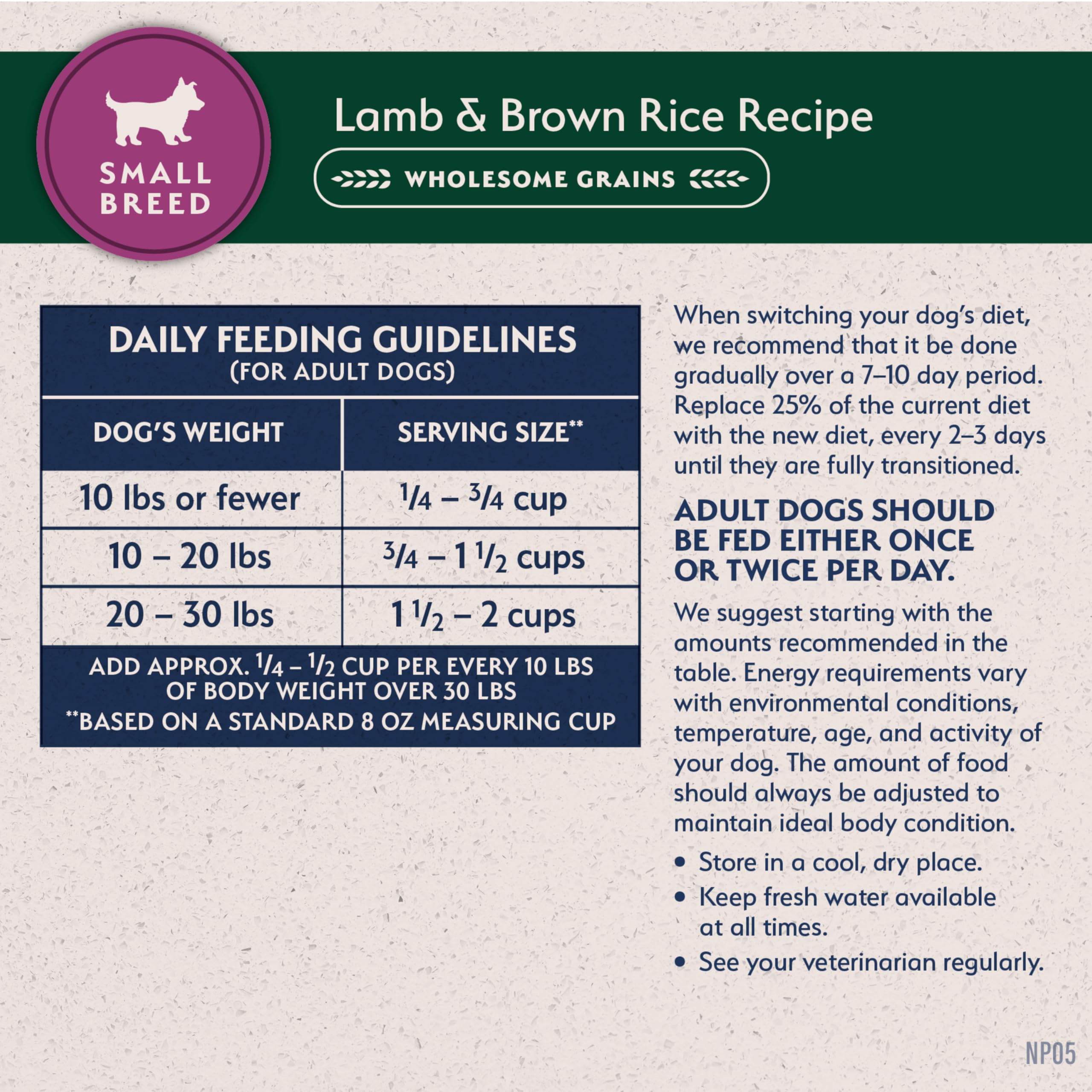 Natural Balance opened package revealing kibble freshness and quantity