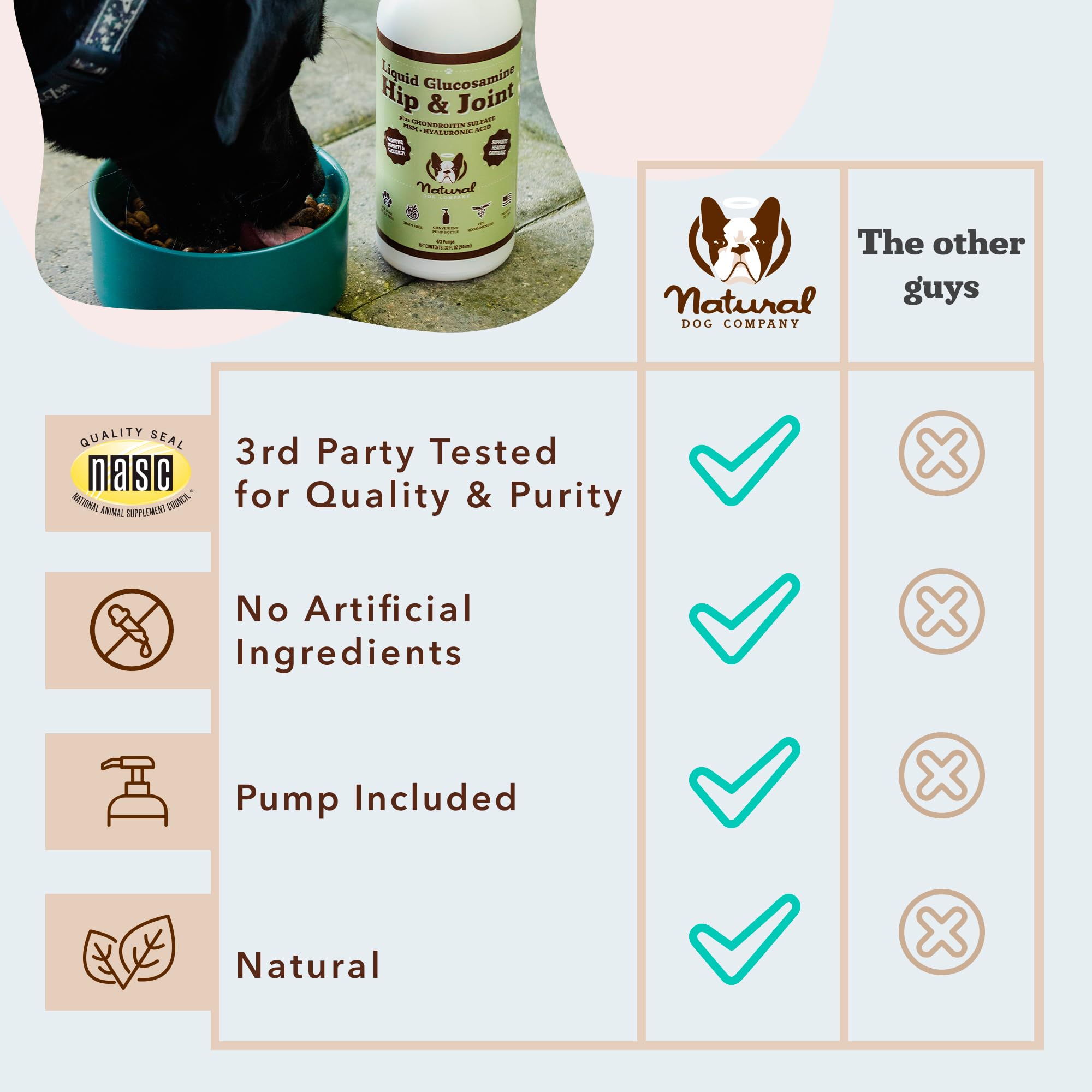 Natural Dog Company oil texture close-up demonstrating smooth mixability