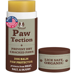 Natural Dog Company PawTection front packaging showing compact 2 oz stick for travel