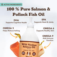 Natural Dog Company oil poured over kibble to boost flavor and nutrients