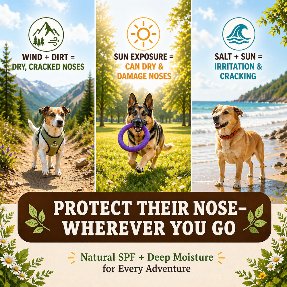 Natural Dog Company stick in hand to show 2 oz travel-friendly size