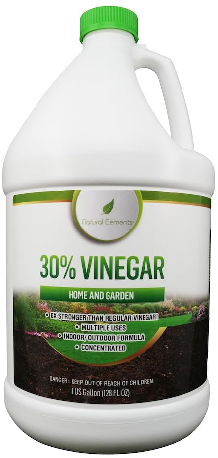Natural Elements 30% vinegar gallon front view showing label and capacity, reliable concentrated cleaner