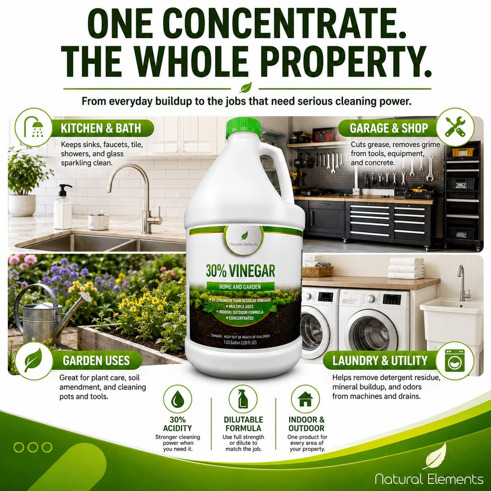 Natural Elements removing rust from garden tools before and after, restores metal surfaces