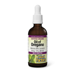 Natural Factors front packaging showing 2 fl oz bottle and label benefits