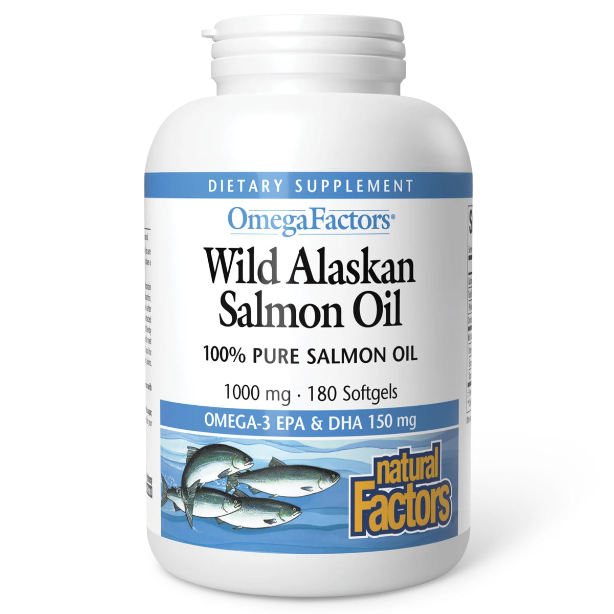 Natural Factors front pack showing bottle and product name, highlights freshness