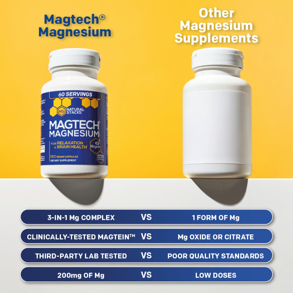 NATURAL STACKS capsule resting in a hand illustrating portability and easy dosing
