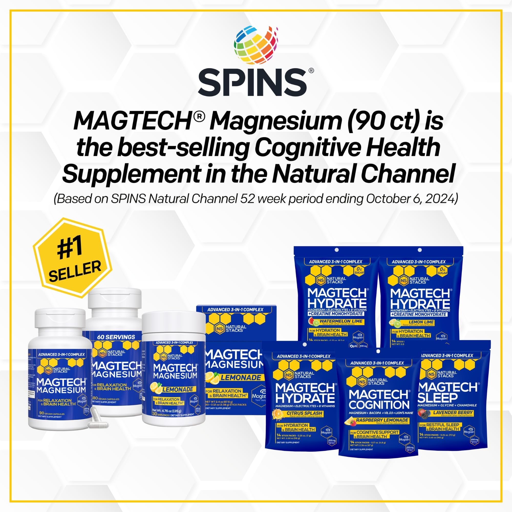 NATURAL STACKS capsule beside ruler to show MagTech size and dosing clarity