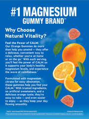 Natural Vitality gummies in hand showing serving size and portability
