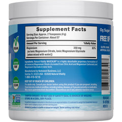 Natural Vitality MaxCalm powder texture close-up highlighting fine mixable particles for easy dissolution