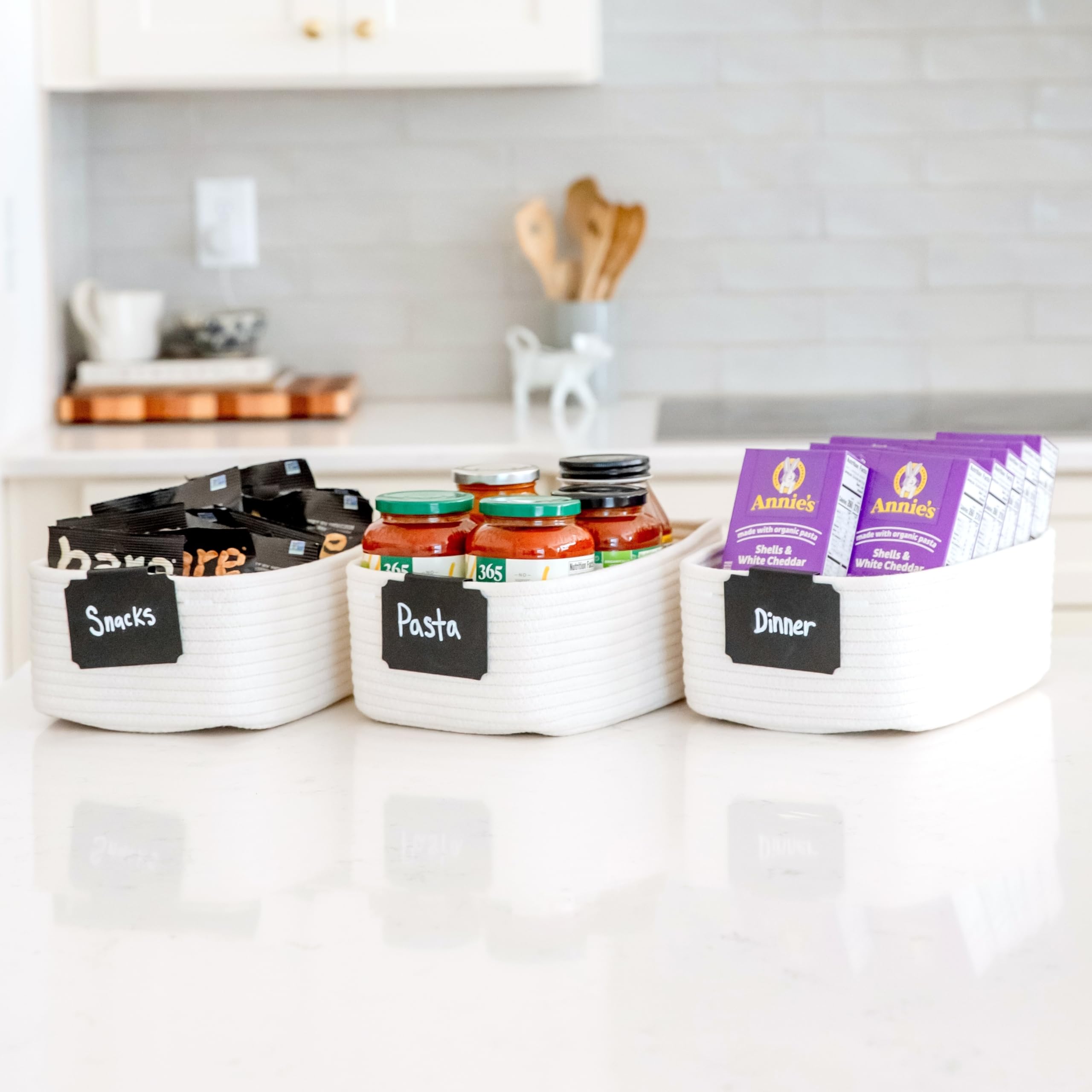 NaturalCozy baskets styled in a nursery showing tidy, decor-friendly storage benefit