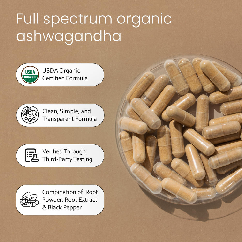 NaturaLife Labs label detail highlighting standardized withanolides percentage