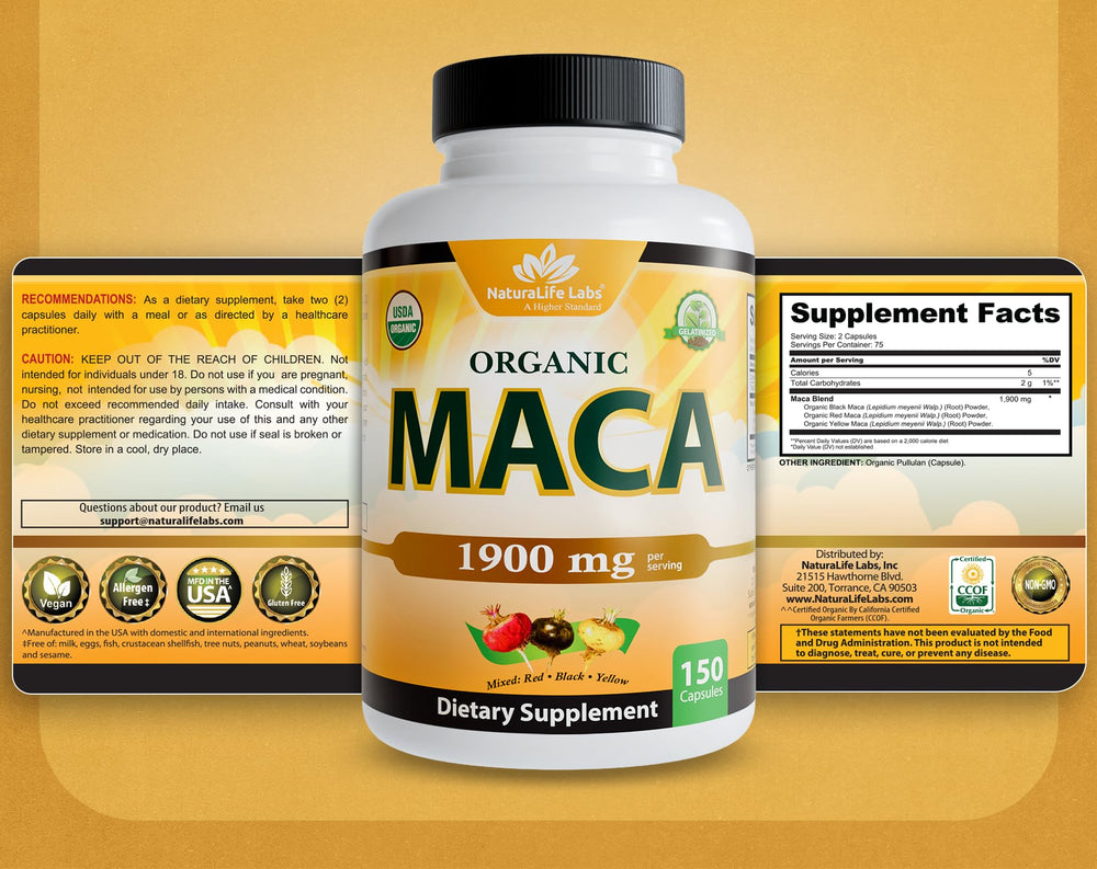 NaturaLife Labs Peruvian maca roots representing sourced organic ingredients