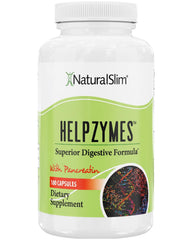 NaturalSlim Helpzymes front bottle view showing packaging and clear benefit
