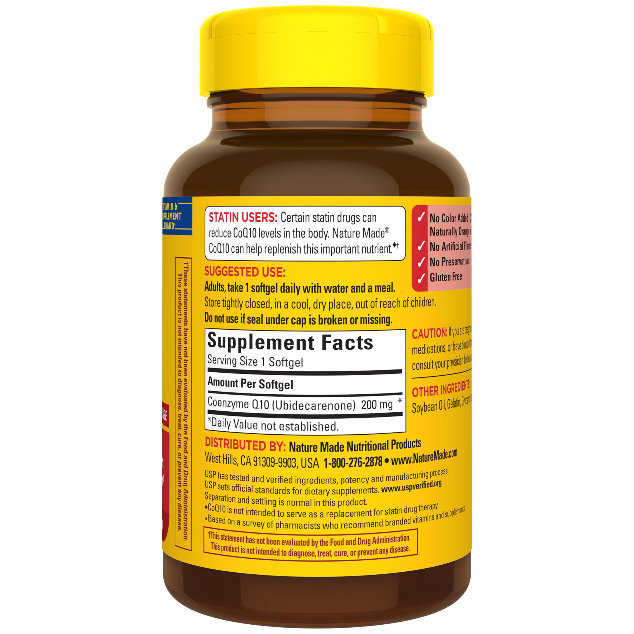 Nature Made packaging with USP verification badge for quality assurance