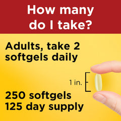 Nature Made supplement facts label showing EPA and DHA amounts for transparency