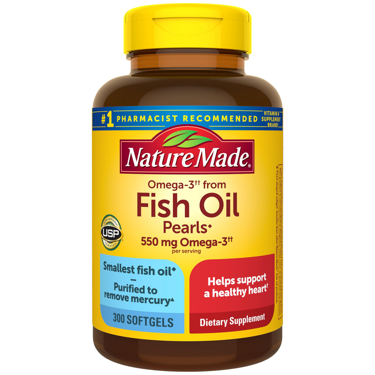 Nature Made front packaging showing 300 softgels and key benefits