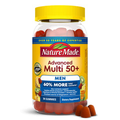 Nature Made front packaging showing 84-count bottle and product name, clear benefits