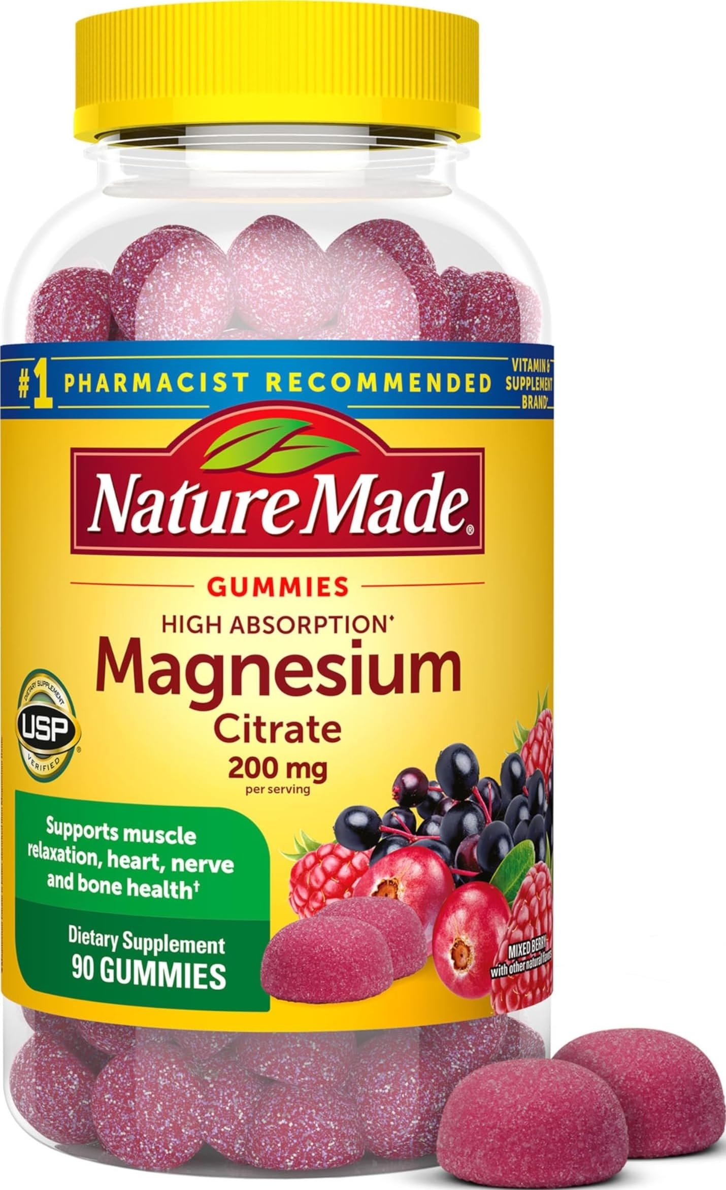 Nature Made front packaging showing bottle and label benefits