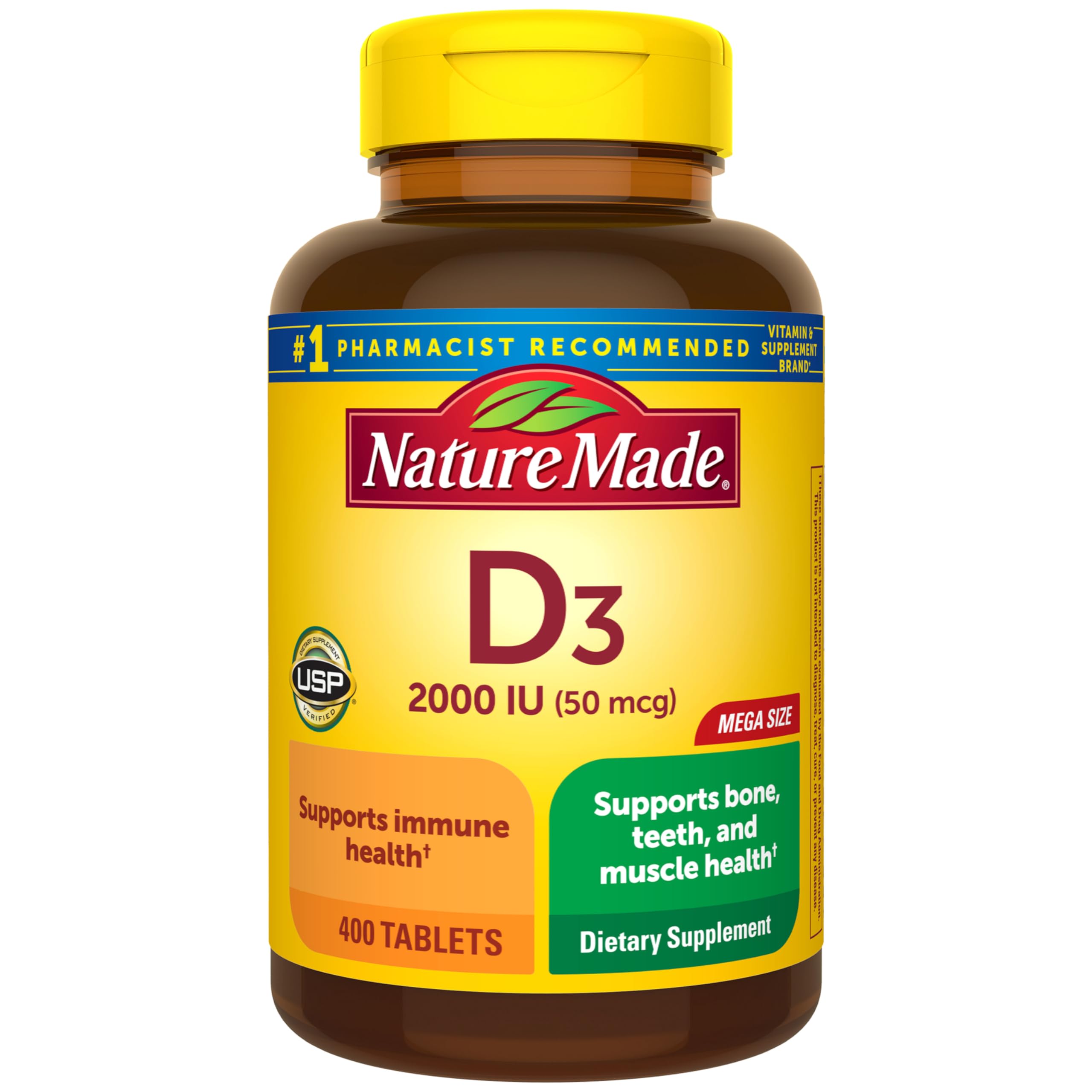 Nature Made front packaging showing bottle and product name for easy identification
