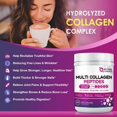 NATURE TARGET scoop with one serving showing 10g collagen amount