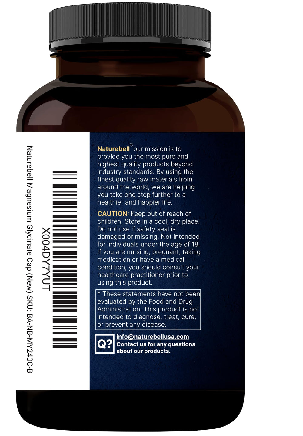 NatureBell capsules in hand to show size and easy one-a-day dosing