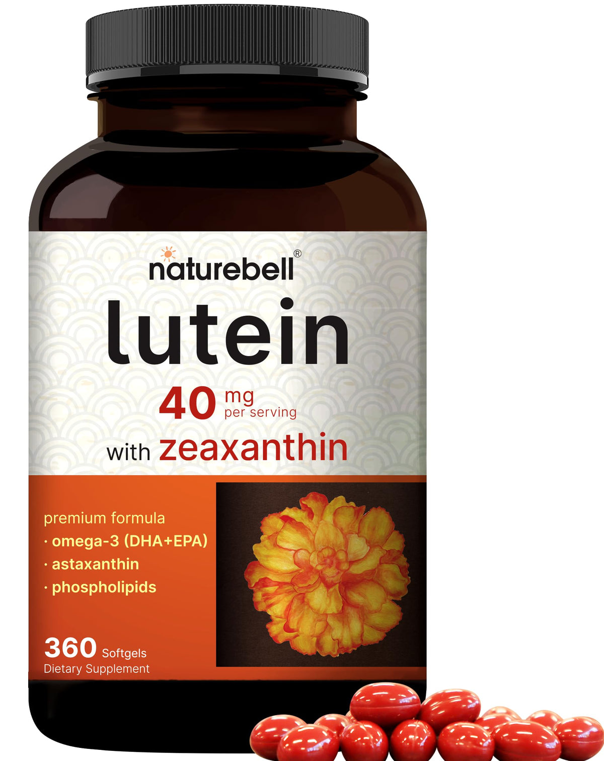 NatureBell bottle front label showing product benefits and high-potency dose