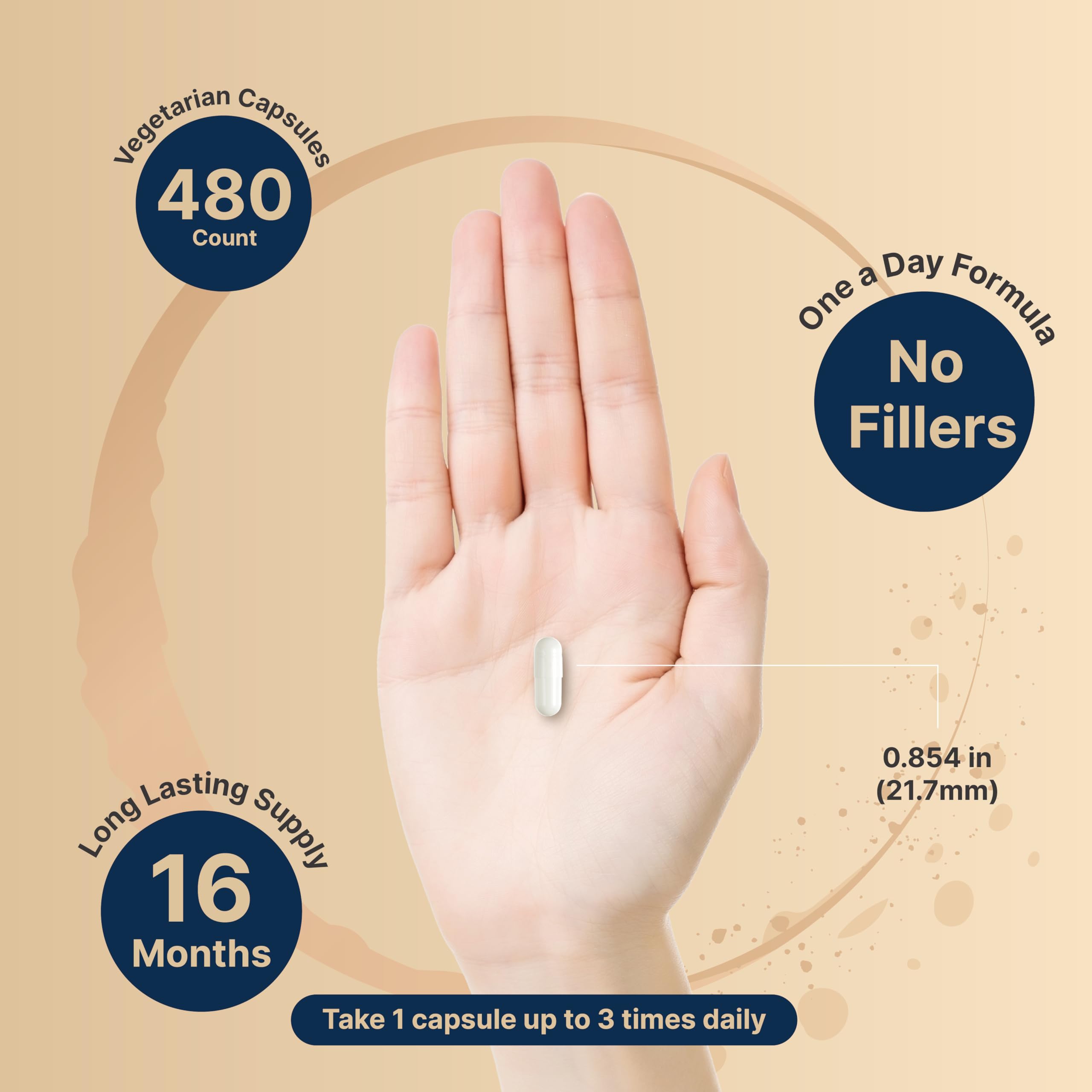 NatureBell supplement facts label close-up highlighting magnesium glycinate potency