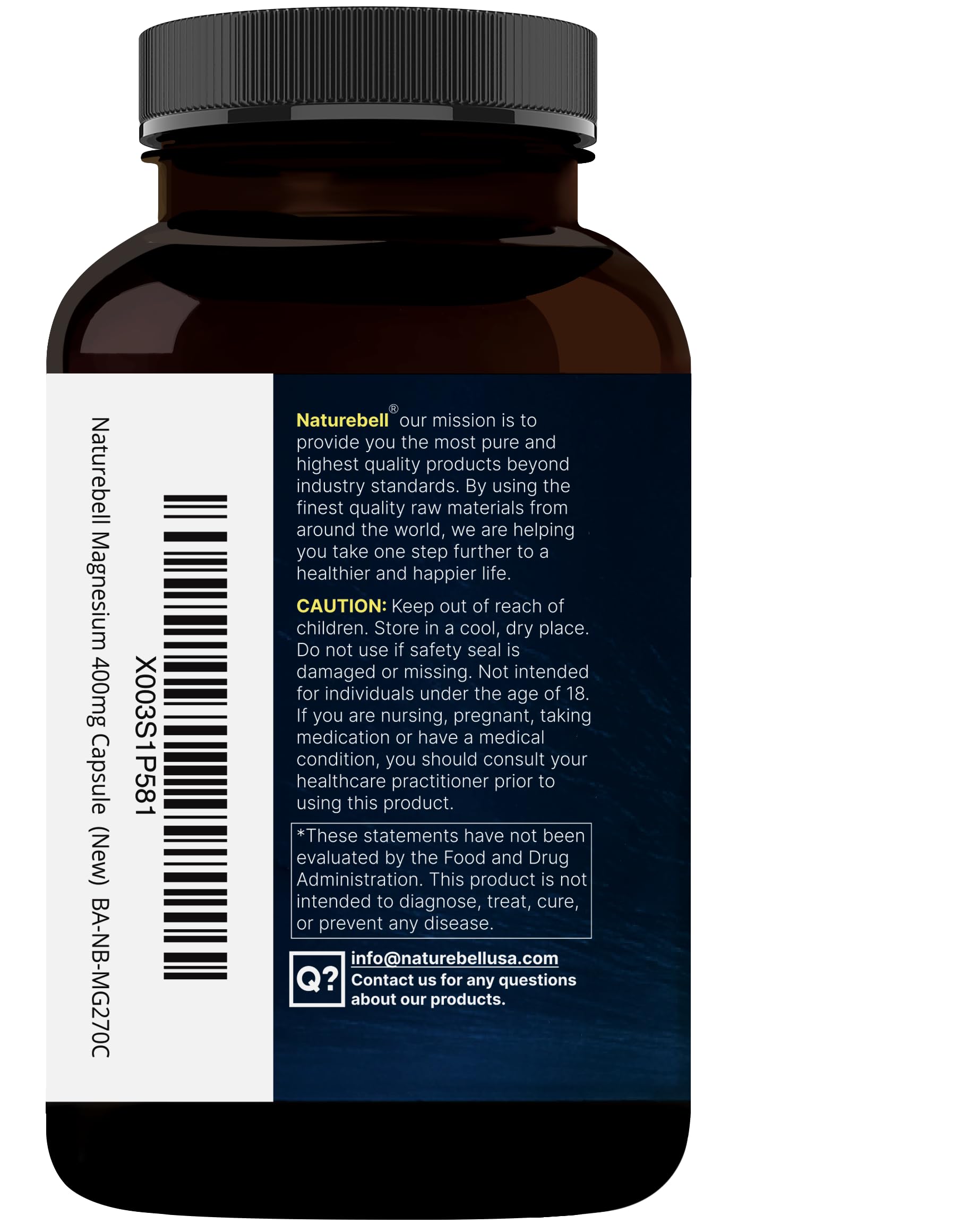 NatureBell bottle with lab report document to emphasize third-party testing assurance