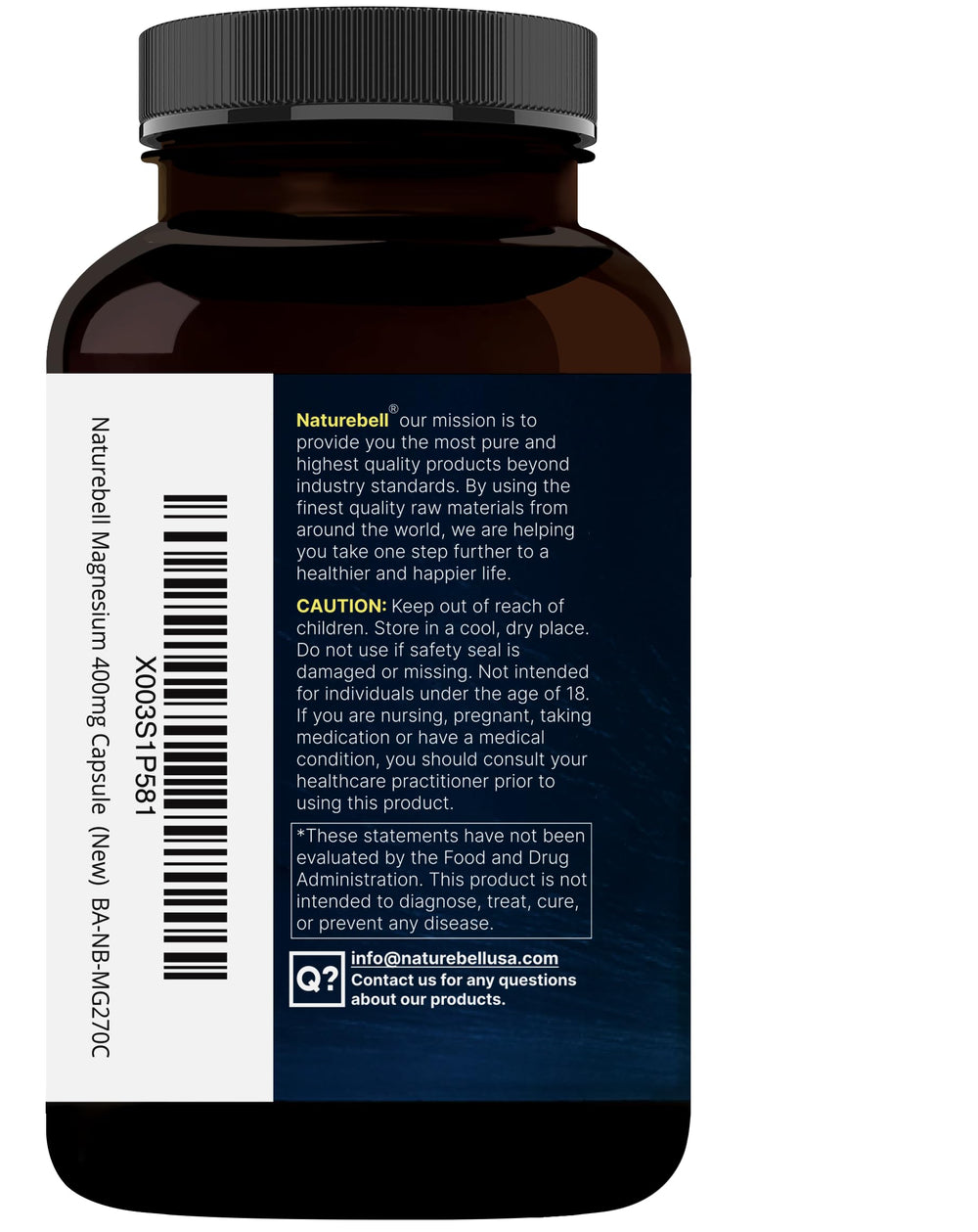 NatureBell bottle with lab report document to emphasize third-party testing assurance